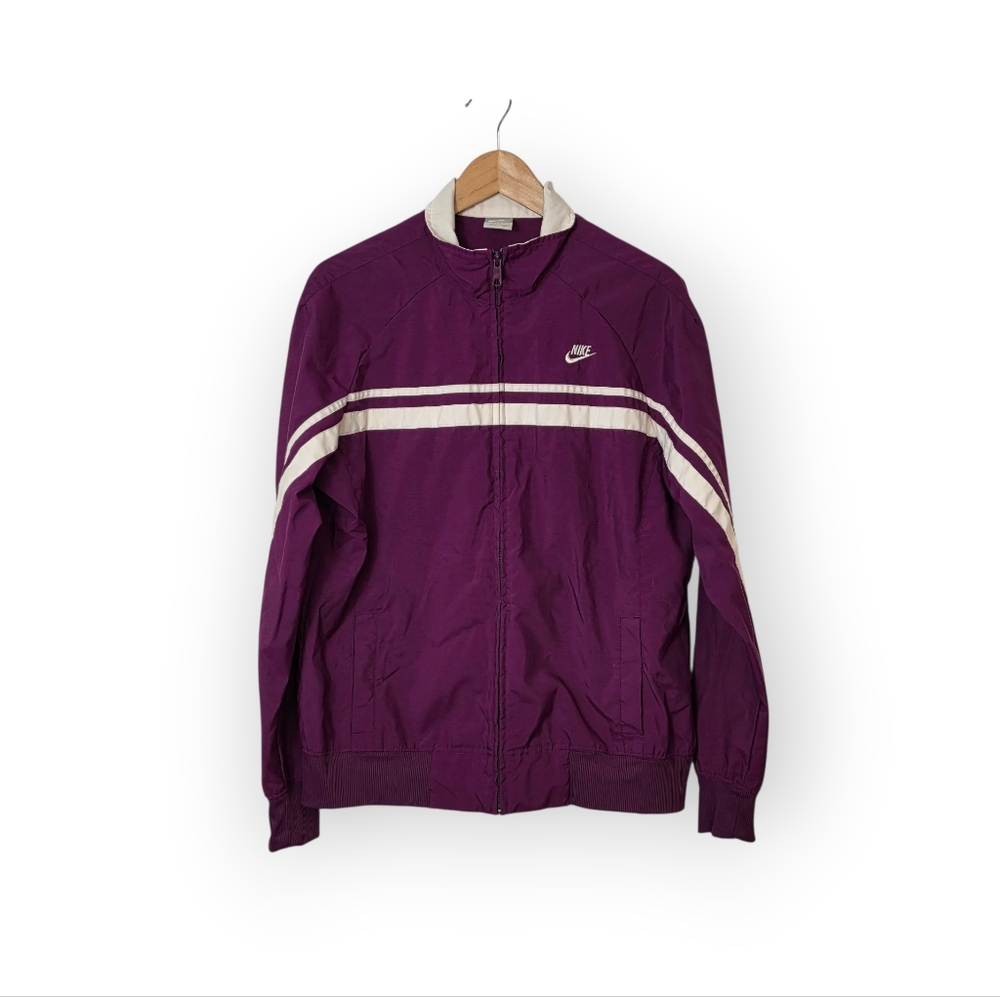 Vintage Nike Gray Tag Purple Track Jacket XL